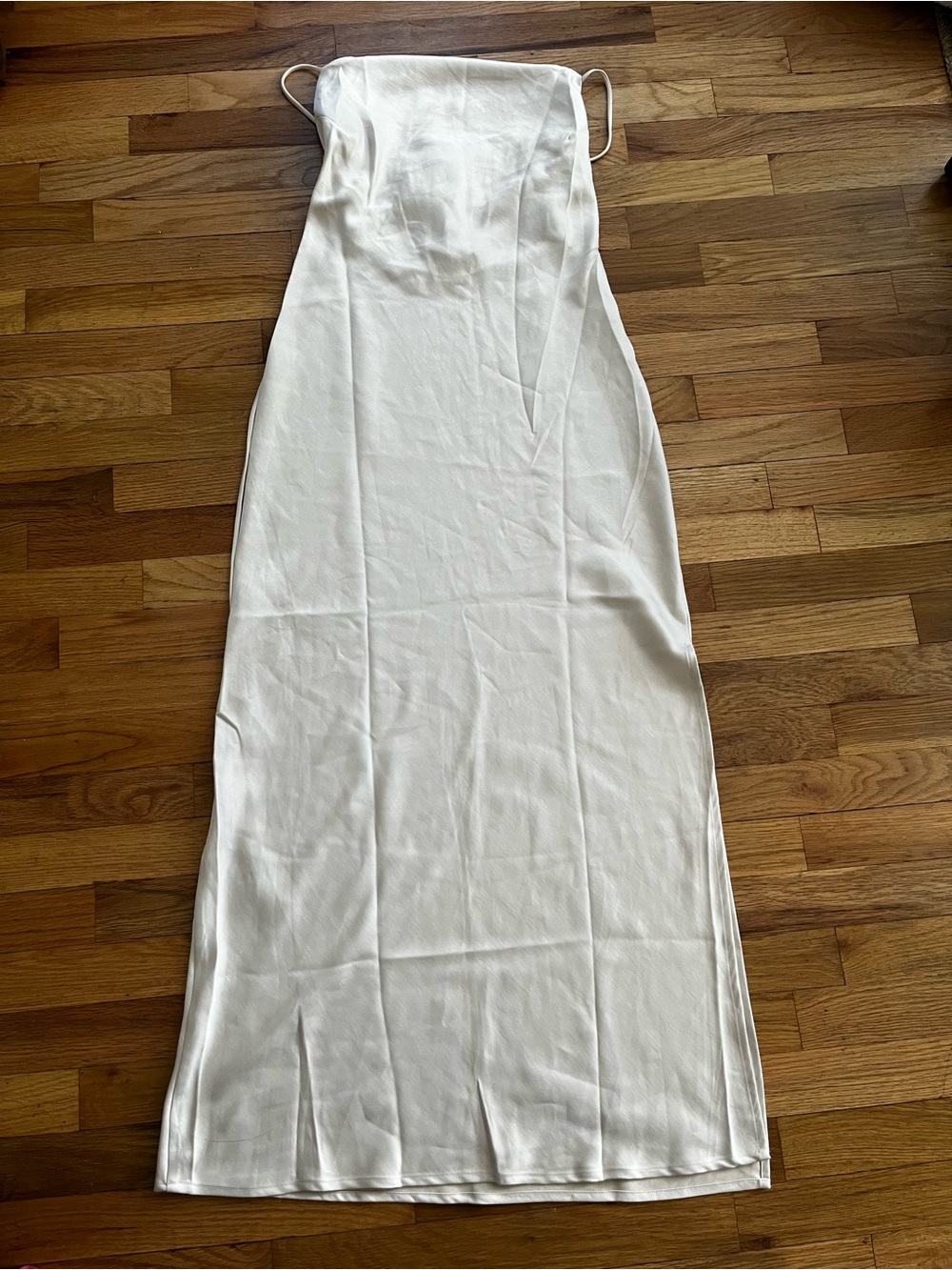Meshki cream slip maxi dress